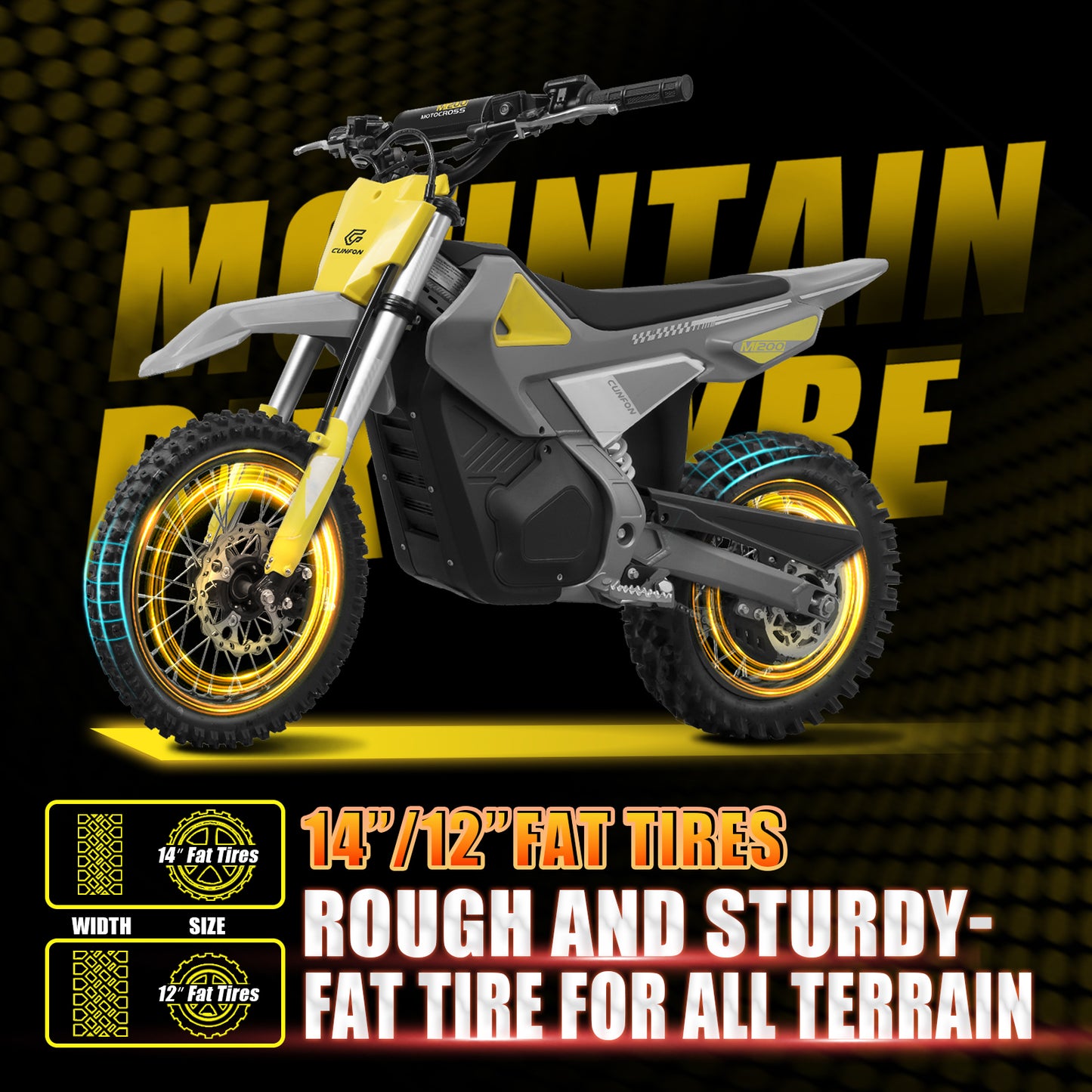 Cunfon M200 Electric Dirt Bike E Moto for Adults Teens