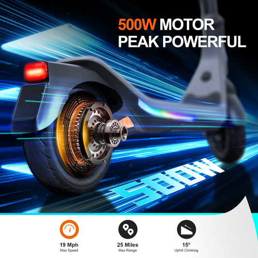 Electric Scooter RS300 CUNFON 500W Motor 19Mph 25Miles 360Wh Battery
