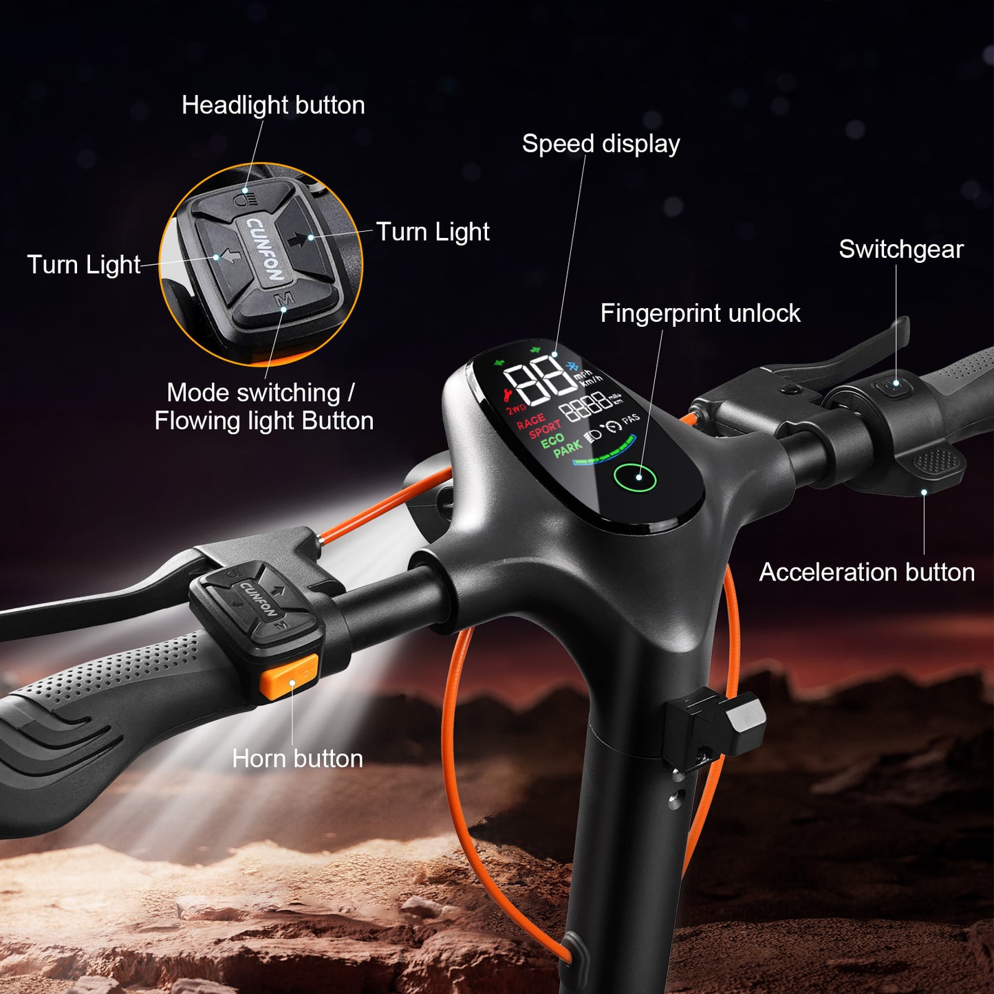 Cunfon RZ600 Electric Scooter 1000W