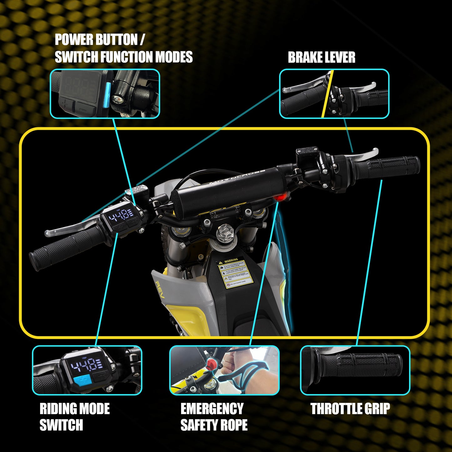 Cunfon M200 Electric Dirt Bike E Moto for Adults Teens